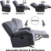 Oversized Rocker Recliner Chair, Grey