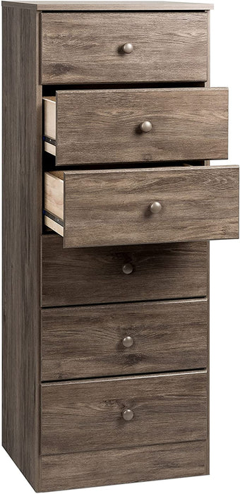 Drifted Gray Astrid 6-Drawer Tall Chest