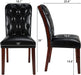 Leather Tufted Chairs Dining Set