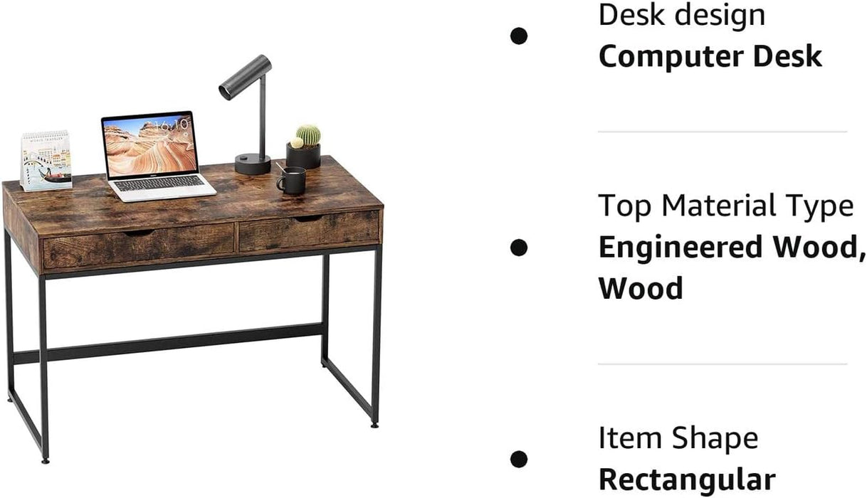 Rustic Brown Small Writing Desk