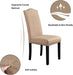 Khaki Upholstered Parsons Chairs