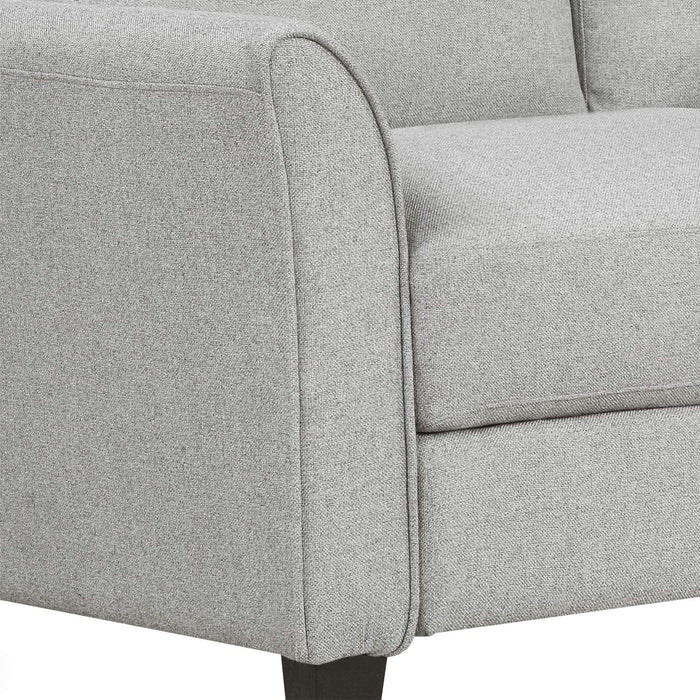 Gray Linen Living Room Sofa Set