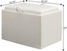 Ivory Accent Ottoman with Storage