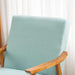 Mint Green Retro Accent Chair with Wood Frame