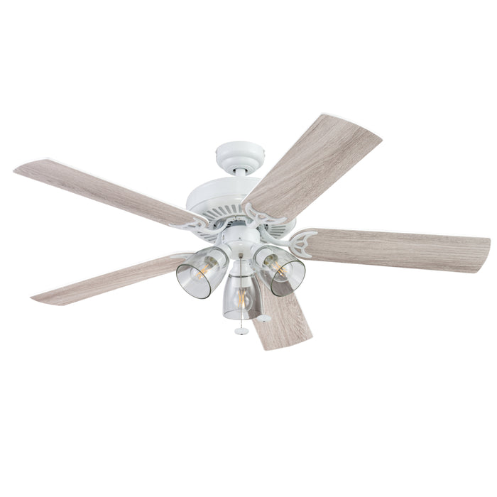 Better Homes & Gardens 52" 5 Blade White Ceiling Fan with 3 Lights
