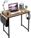 Compact Rustic Desk with Storage and Hook