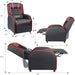 Gaming Recliner Chair PU Leather, Red