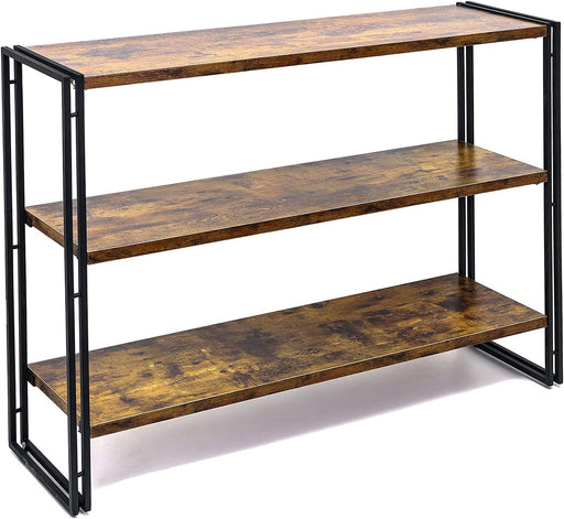 Rustic 3-Tier Bookcase for Home and Office