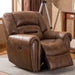 Electric Recliner Chair with Bonded Leather (Nut Brown)