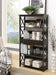 Black 5-Tier Bookcase with Drawer from Oxford