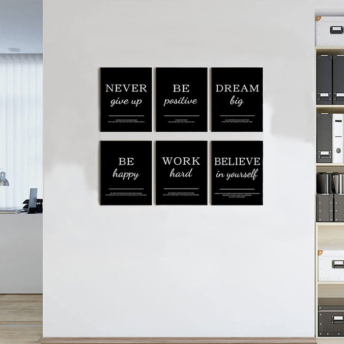 Inspirational Office Wall Art Set (8X10, 6Pcs)