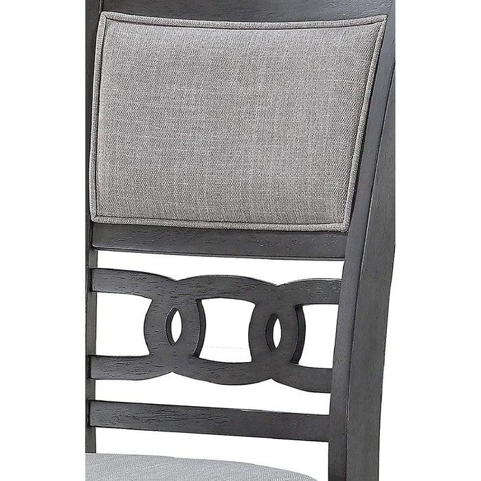 Gray 5-Piece round Dining Set with 1 Table and 4 Chairs