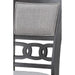 Gray 5-Piece round Dining Set with 1 Table and 4 Chairs