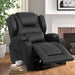 Faux Leather Recliner Chair with Drink Holders,Black