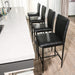 Counter Height Stools Set of 4 Modern PU Leather