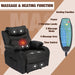 Black Wall Hugger Manual Reclining Chair