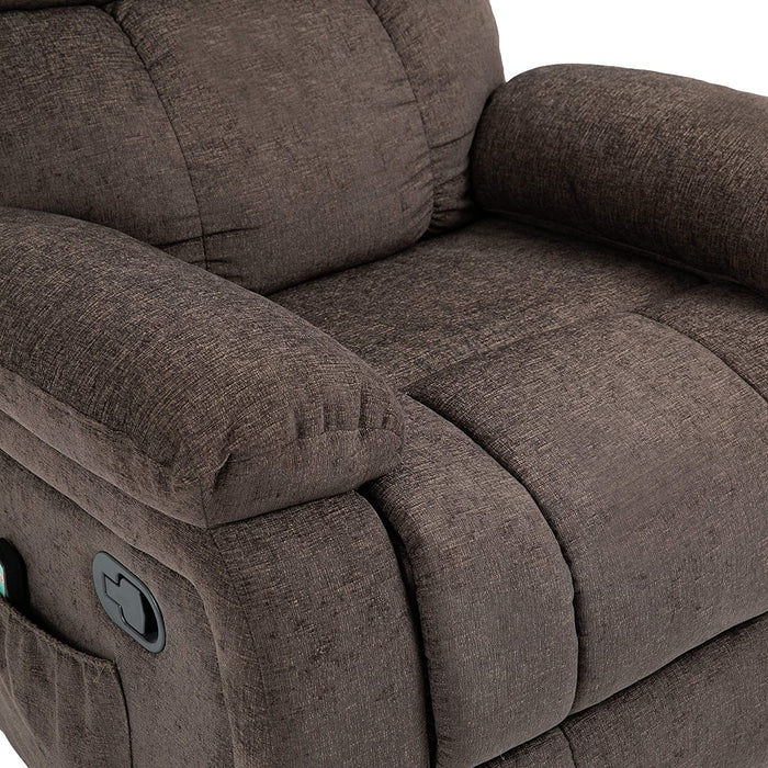 Lindale Massage Recliner, Brown + Black