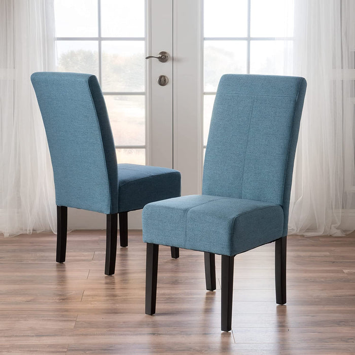 Set of 2 Pertica Fabric Dining Chairs, Blue