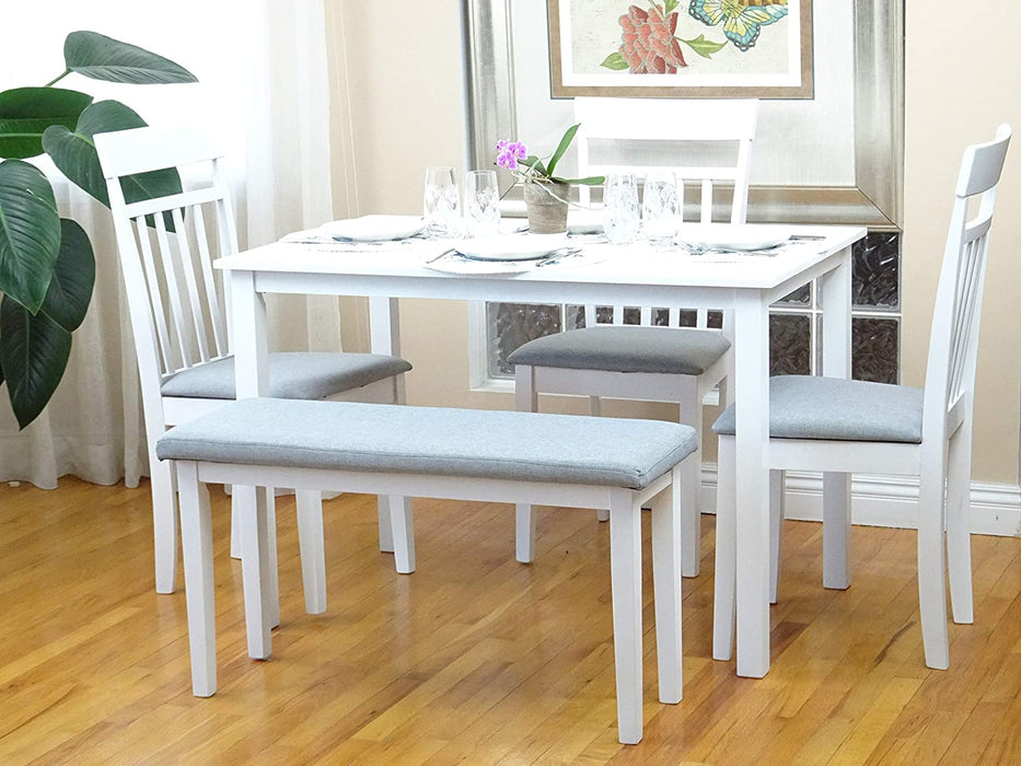 Contemporary White Rectangular Dining Table
