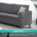 Gray Modern Upholstered Sectional Sofa Set