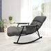 Dark Grey Folding Rocking Nursery Chair