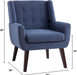 Mid Century Modern Accent Chair in Dark Blue