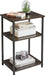 Taupe Industrial Nightstand with Storage