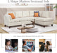 Modern Beige L-Shaped Modular Sectional Couch