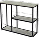 Grey Marble Console Table with 3-Tier Shelves