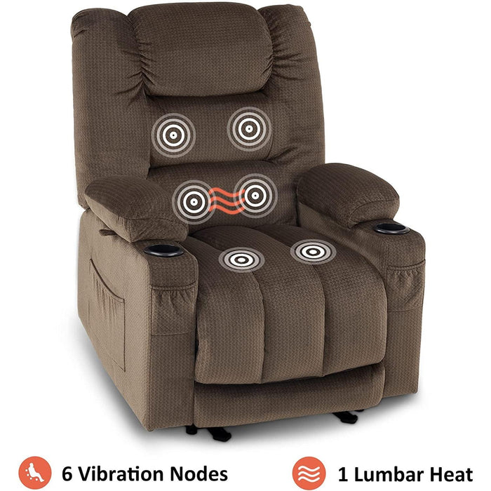 Electric Power Recliner Chair with Heat and Massage