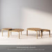 Light Brown Modern Nesting Coffee Table Set of 2