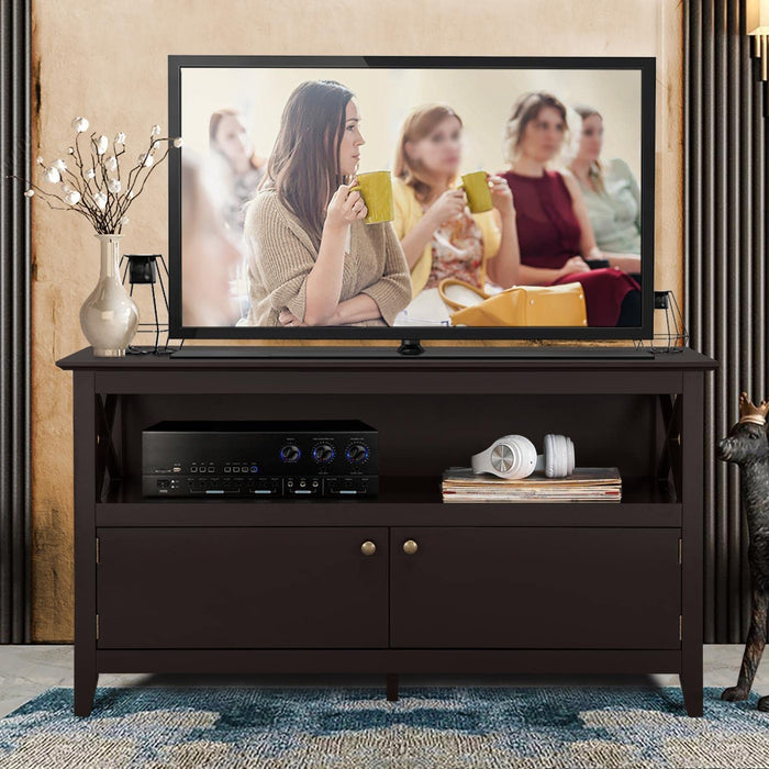 Wooden TV Stand with Storage for 50″ Tvs
