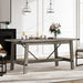 Rustic Grey Rectangular 6 Person Dining Table
