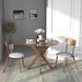 3-Piece Wooden Farmhouse round Table Set with 2 Chairs