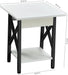 Industrial Side Table, White