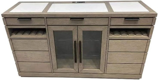 Modern Gray Wood Dining Buffet Server