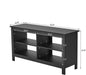 Black TV Stand with Storage Shelves for 50″ TV