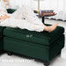 Green Velvet Storage Ottoman for Living Room