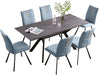 Extendable Dining Room Table Set for 6-8 People, Blue