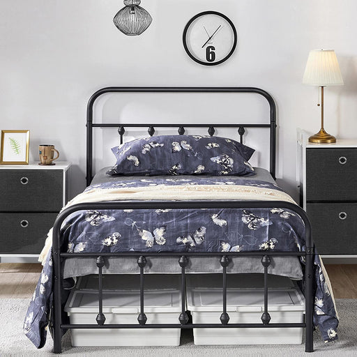 Victorian-Style Twin Metal Platform Bed Frame