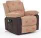 Electric Power Recliner Chairs with Heat and Massage, Brown, Jumbo Cord Fabric