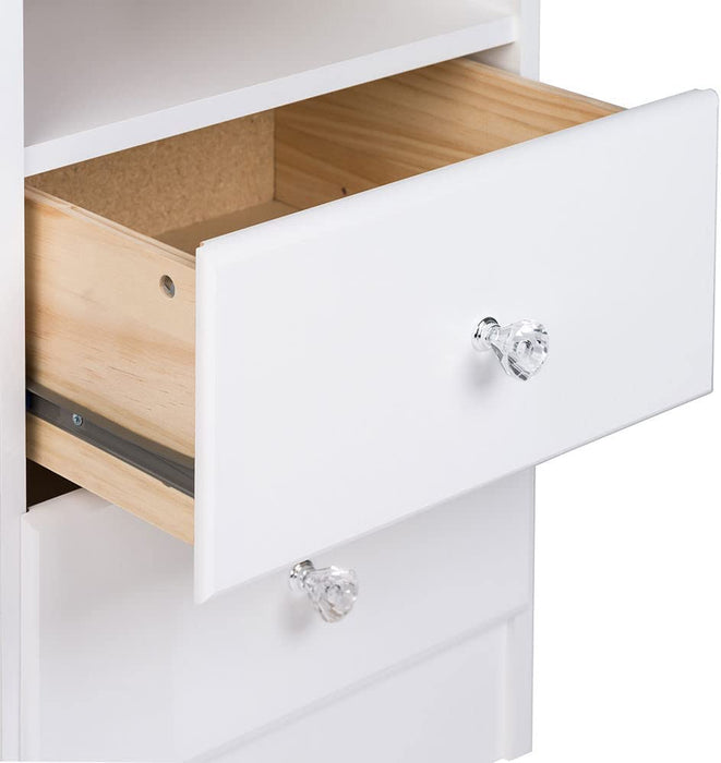 Astrid 6-Drawer Tall Chest with Acrylic Knobs