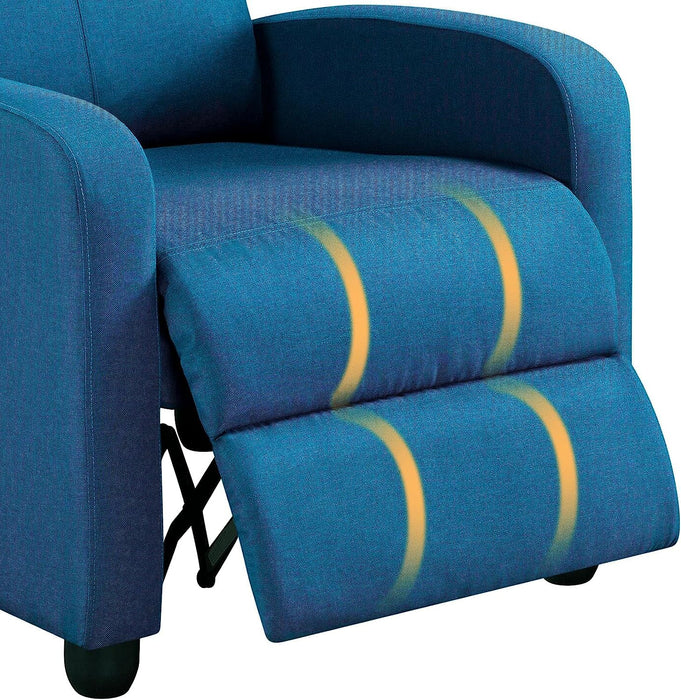 Blue Fabric Recliner Chair