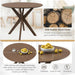 3-Piece Wooden Farmhouse round Table Set with 2 Chairs