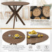 3-Piece Wooden Farmhouse round Table Set with 2 Chairs