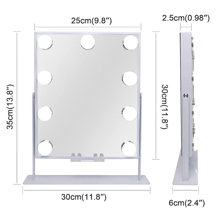 Bluetooth Lighted Vanity Mirror with Wireless Charging