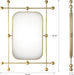 Macluu Irregular Decor Metal Pipe Wall Mirror - Gold - 44" X 33"