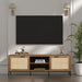 Rustic Rattan TV Stand for 65 Inch TV