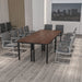 Rustic Walnut Brown Conference Tables for 14