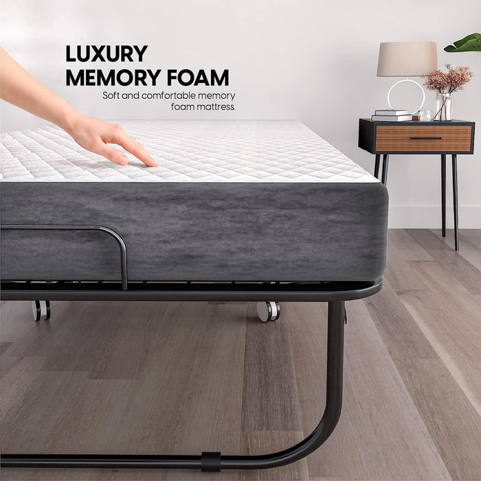 Twin Folding Bed with Memory Foam Mattress